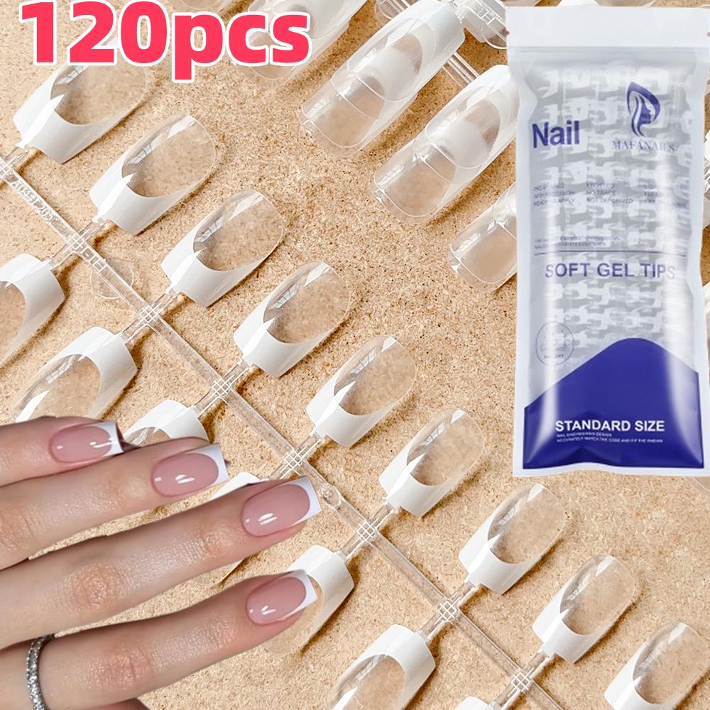 Nail Art Wedding - 120 pz/borsa Trasparente Francese Bara Presse