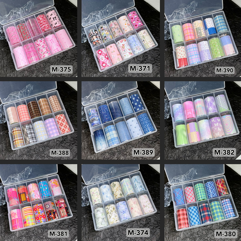 Nail Art Denim - 10 rotoli di nuovo design fogli