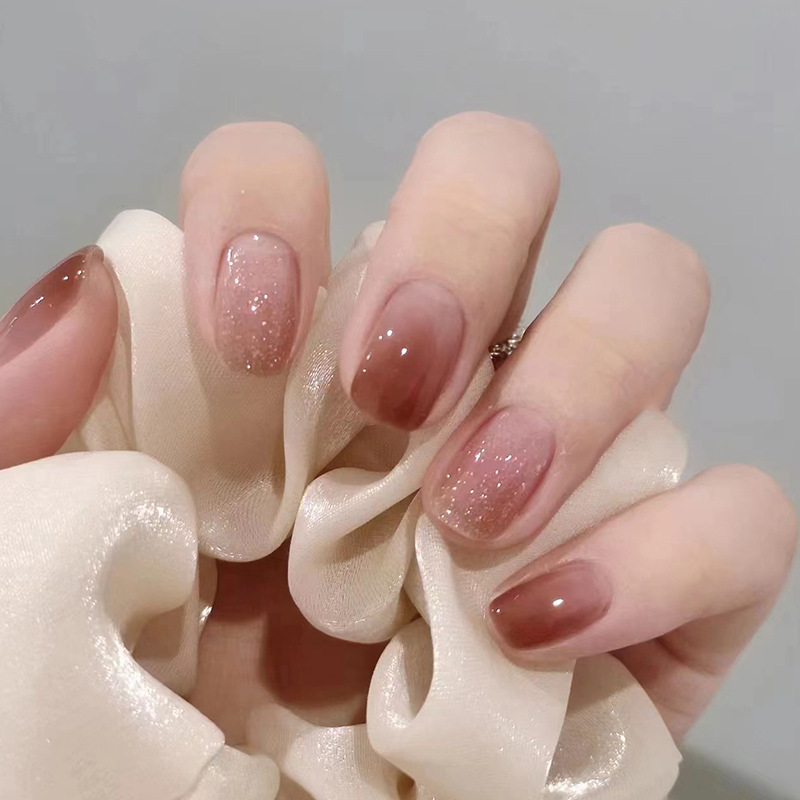 Nail Art Wedding - 24 pz rosa brillante colore sfumato