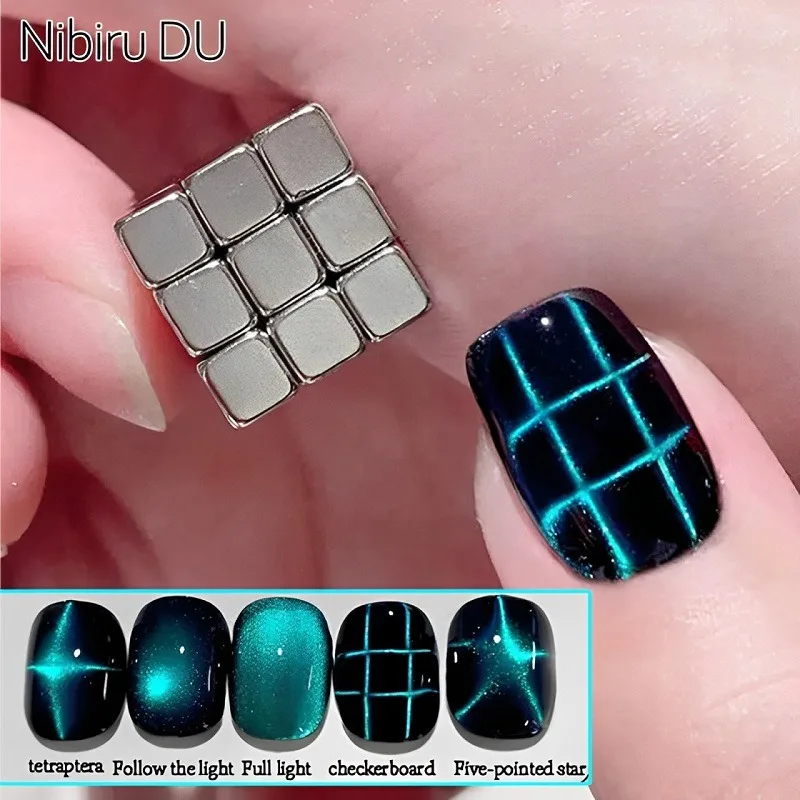 Striping Tape Nail - 27 pz Cat Eye Cubo Magnete