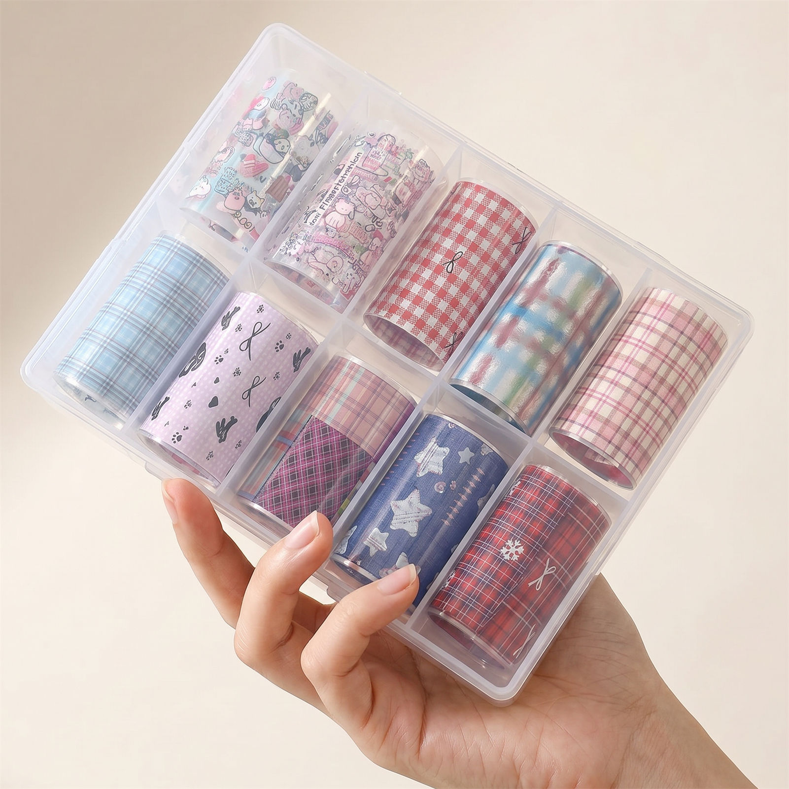 Nail Art Denim - 10 Rotoli di Fogli Coreani per