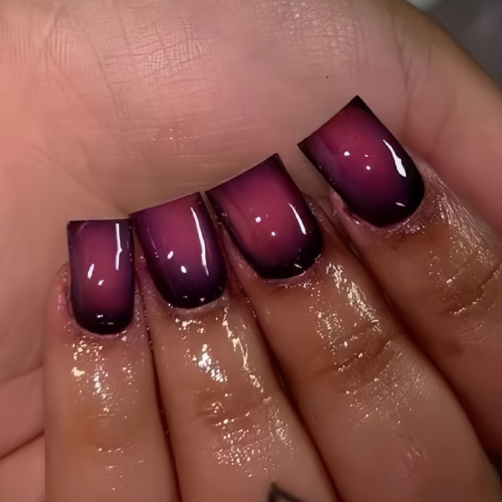 Nail Art French Nails - Unghie finte corte quadrate per donna,