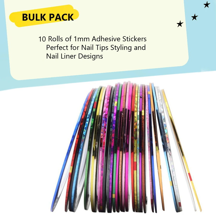 10 rotoli da 1 mm per nail art - Striping Tape Nail recensione e prezzo