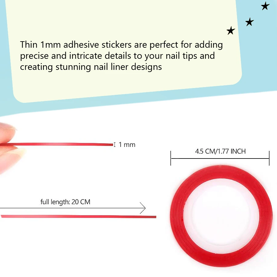 10 rotoli da 1 mm per nail art - Striping Tape Nail recensione e prezzo