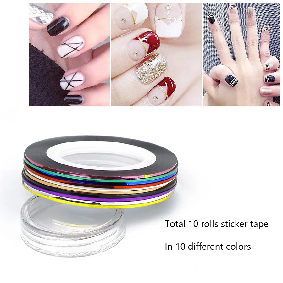 10 rotoli da 1 mm per nail art - Striping Tape Nail recensione e prezzo