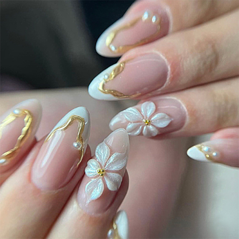 Set di 24 Unghie Finte Lunghe  - Nail Art French Nails recensione e prezzo