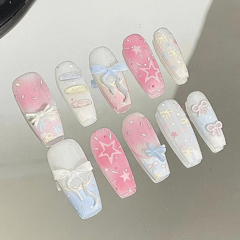 10 Pezzi Unghie Finte Francesi - Nail Art French Nails recensione e prezzo