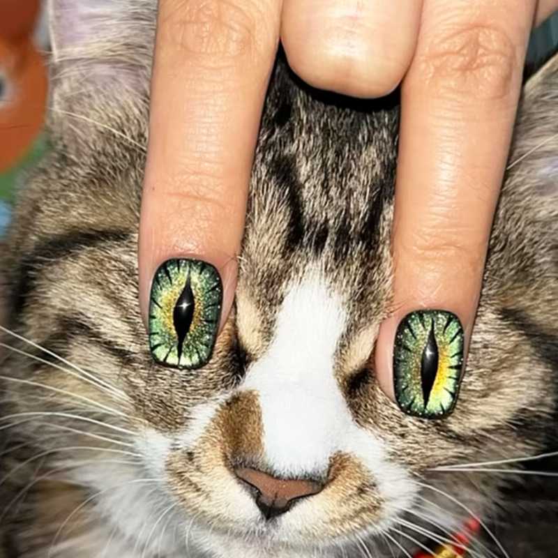 Unghie finte corte per donna,  - Nail Art Full Cat Eye recensione e prezzo