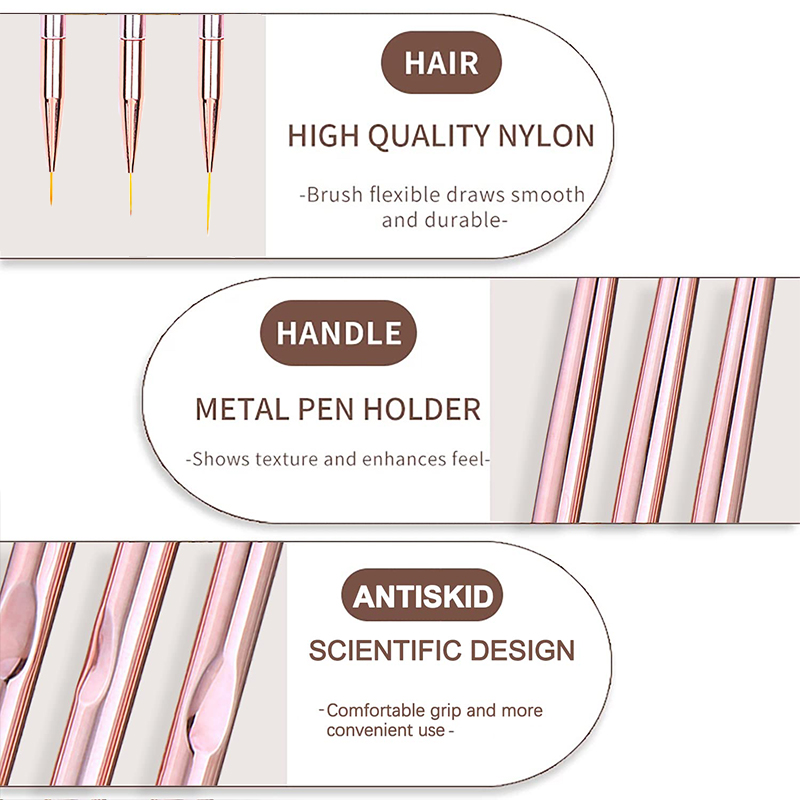 Set di 3 Pennelli per Nail Art - Nail Art Gold recensione e prezzo
