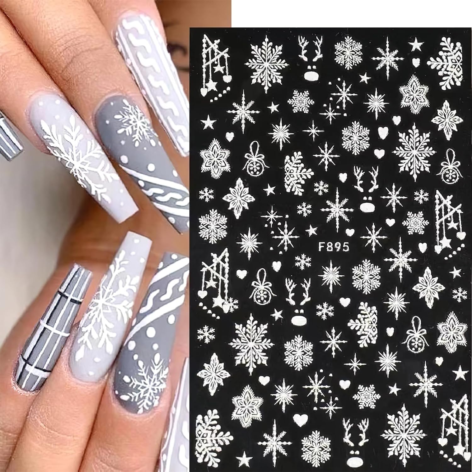 3D Snowflake Nail Art decalcom - Nail Art Xmas Design recensione e prezzo