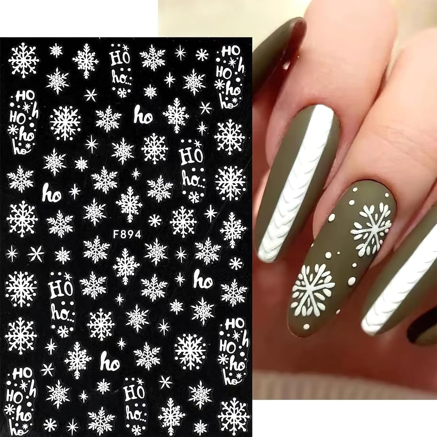 3D Snowflake Nail Art decalcom - Nail Art Xmas Design recensione e prezzo