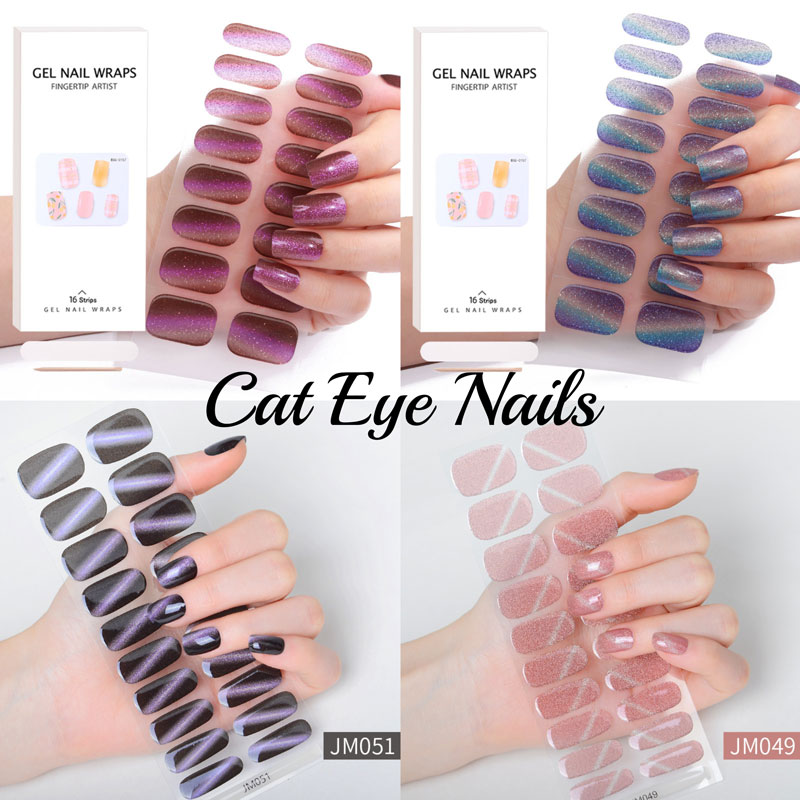 Semi-cured Gel Nail Sticker Co - Nail Art Full Cat Eye recensione e prezzo